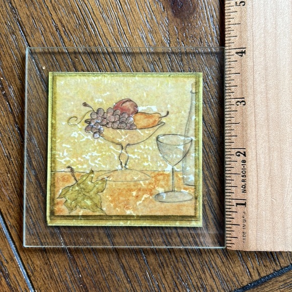 The Gallery Collection Art Glass Coaster Set with Stand - Picture 6 of 9